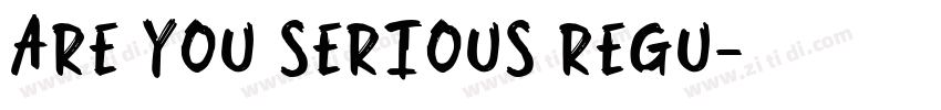 Are You Serious Regu字体转换